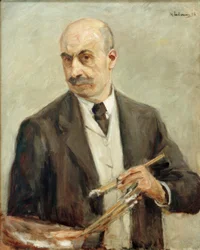 Self-Portrait with Palette Facing Left